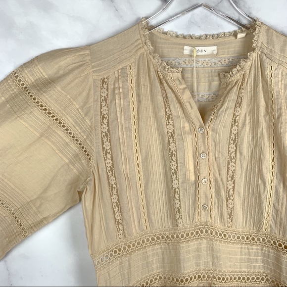 NWT Doen Vicia Cotton Midi Dress Sandstone Boho S - Picture 5 of 13